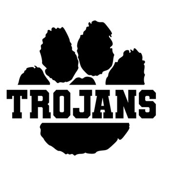 Trojans Vector, Paw Svg, School Pride, Monogram Vector, Cut For Cricut And Silhoutte,