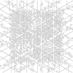 Fototapeta na wymiar Abstract geometric black and white vector pattern