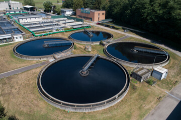 Water treatment plant from drone
