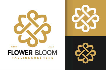 Letter B Flower Bloom Logo Design, brand identity logos vector, modern logo, Logo Designs Vector Illustration Template