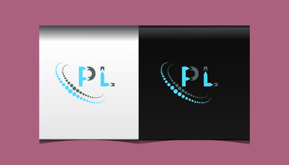 PL letter logo creative design. PL unique design.
