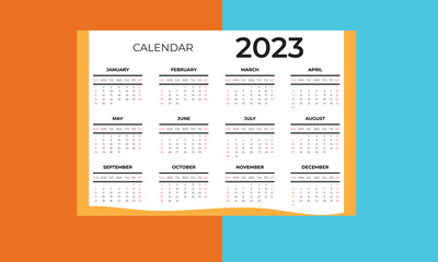 Business Calendar Design 2023 For People