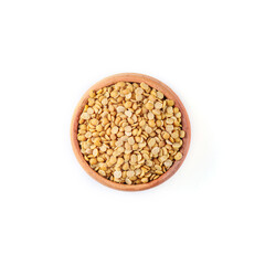 Yellow Lentils (Harhar Dal). Yellow Lentils in Pottery