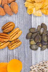 Food containing natural magnesium and other vitamins and minerals. Healthy eating