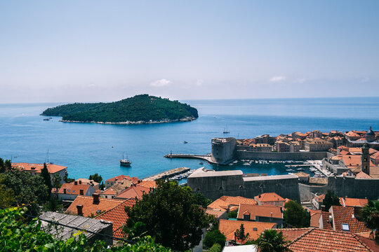 Dubrovnik, city old town and island
