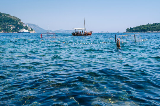 water games in the port of Dubrovnik, croatia