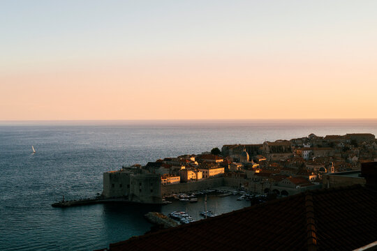 sunset on Dubrovnik, Croatia