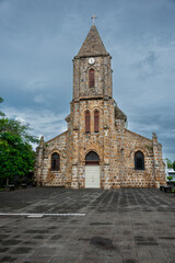 Fototapeta na wymiar Old stone church in Puntarenas Costa Rica