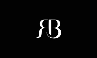 Professional Innovative Initial BR logo and RB logo. Letter BR RB Minimal elegant Monogram. - obrazy, fototapety, plakaty