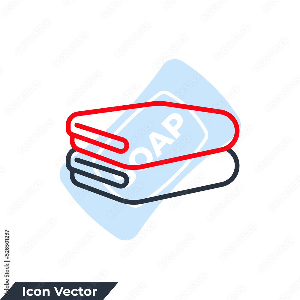 Poster towel icon logo vector illustration. folded towels symbol template for graphic and web design collec