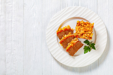 Meatloaf and Stuffing Casserole ground beef dinner