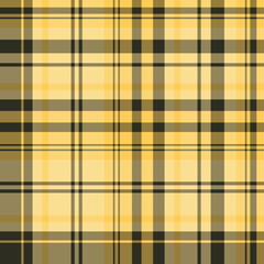 Seamless pattern in simple gray and yellow colors for plaid, fabric, textile, clothes, tablecloth and other things. Vector image.