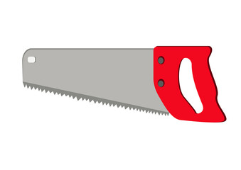 red handle traditional cutting saw