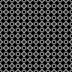 Black and white seamless pattern texture. Greyscale ornamental graphic design. Mosaic ornaments. Pattern template. Vector illustration. EPS10.