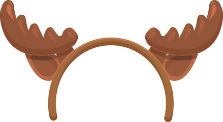 Mask deer icon cartoon vector. Santa face. Costume party