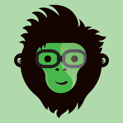 Monkey vector logo design. Cute monkey logo vector design.