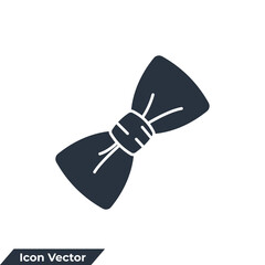 bow tie icon logo vector illustration. bow tie symbol template for graphic and web design collection
