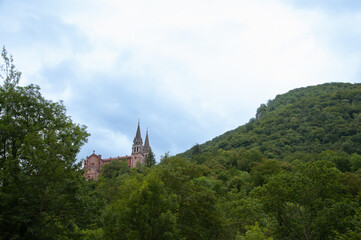 Fototapeta na wymiar Basilica of Our Lady of Battles, Covadonga, Asturias, Spain.