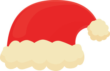 Santa hat icon cartoon vector. Xmas holiday. Mask head