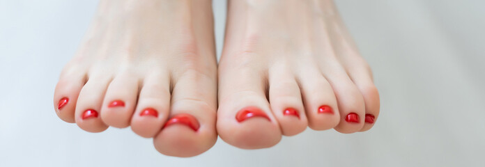 Close up of a perfect female legs.