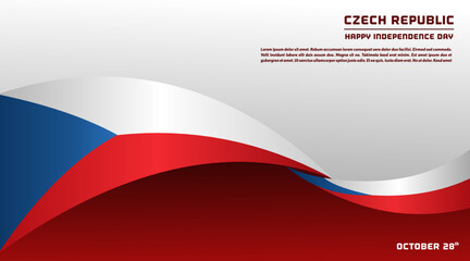 Independence Day of Czech Republic Vector Illustration, celebrate day background - Powered by Adobe