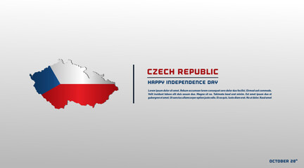 Independence Day of Czech Republic Vector Illustration, celebrate day background