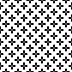 Black and white seamless pattern texture. Greyscale ornamental graphic design. Mosaic ornaments. Pattern template. Vector illustration. EPS10.