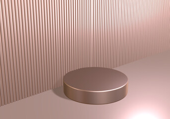 3d display product Pink minimal scene with geometric podium platform