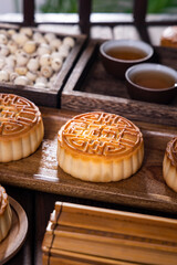 The traditional Chinese festival Mid-Autumn Festival food moon cake