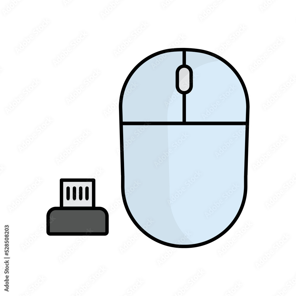Aufkleber computer mouse icon. icon related to electronic, technology. lineal color icon style, colored. simpl