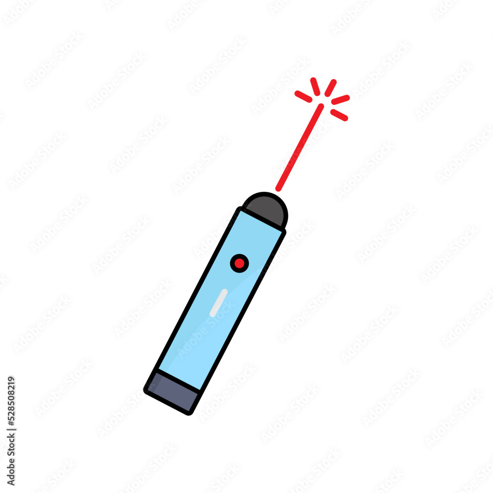 Poster pointer laser icon. icon related to electronic, technology. lineal color icon style, colored. simple