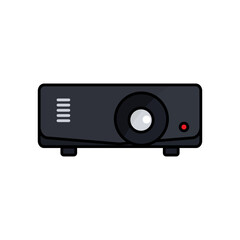 Obraz premium Projector icon. Icon related to electronic, technology. Lineal color icon style, colored. Simple design editable