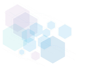Geometric abstract background with colorful hexagons. Structure molecule and communication. Science, technology and medical concept. Vector illustration