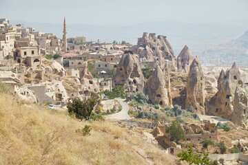 Views of the town of Goreme in Cappadocia