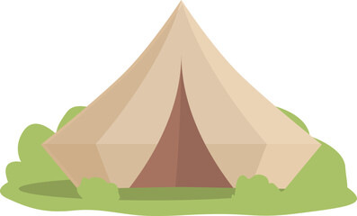 Rain tent icon cartoon vector. Glamping house. Nature forest