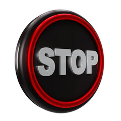 3D Rendering of Stop Sign