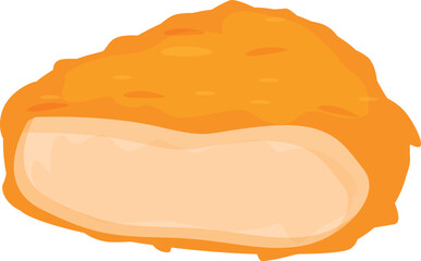 Fry nugget icon cartoon vector. Fast food. Fried menu