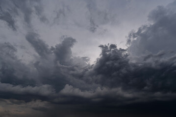 dark storm clouds with background,Dark clouds before a thunder-storm.