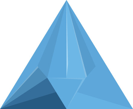 Triangle pyramide icon cartoon vector. Stone gem. Rhinestone jewel