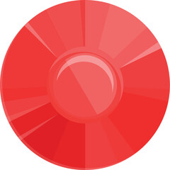 Red rhinestone icon cartoon vector. Gem stone. Crystal jewel