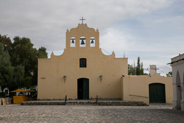 Old church of Cachi in Argentina in colonial style
