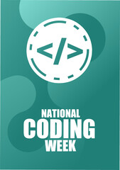 National coding week vector illustration