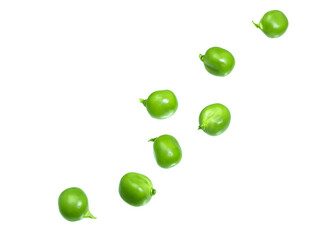 Green peas isolated on white