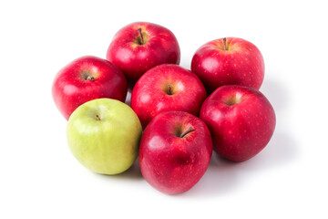 Fototapeta na wymiar Green and red apples