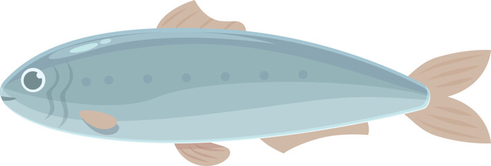 Mackerel fish icon cartoon vector. Seafood. Sea animal