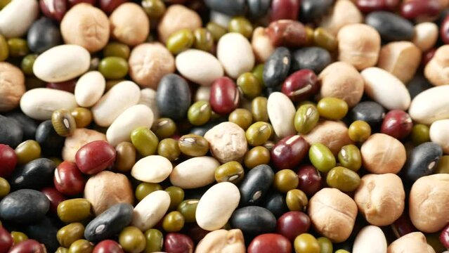 close up of mixed beans in a bowl 