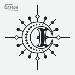 Alphabet I Tattoo Logo