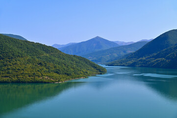 Beautiful Scenery of Zhinvali Reservoir in Georgia