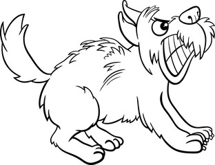 cartoon angry dog coloring page