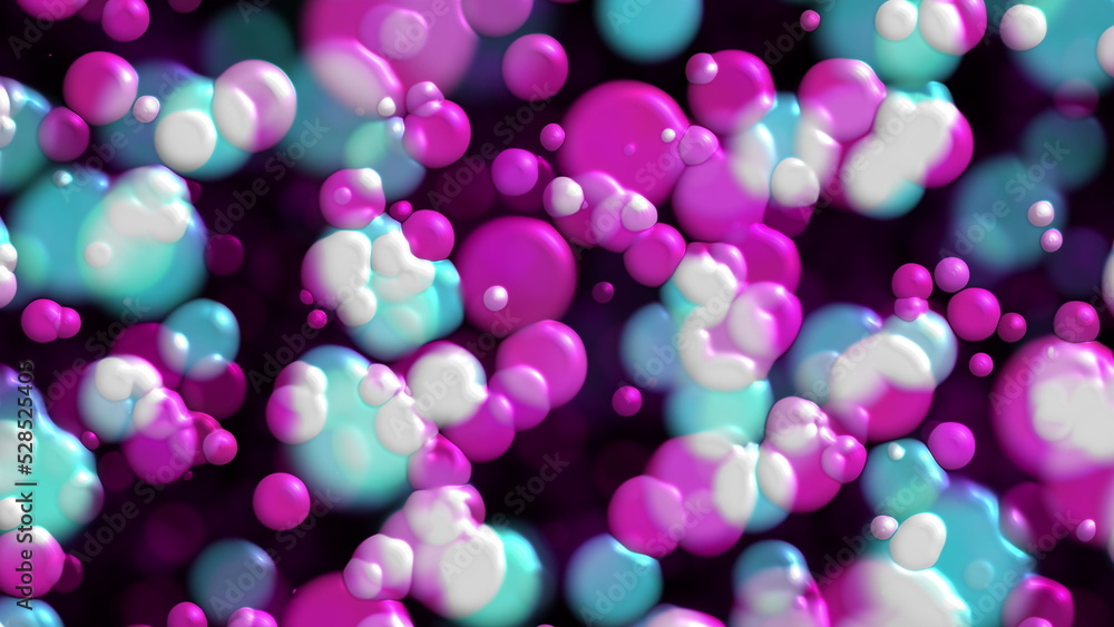 Poster bubbles. computer generated 3d render